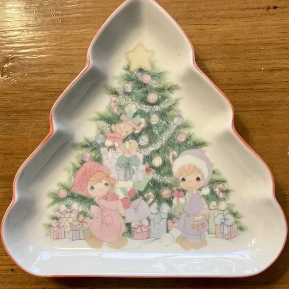 Precious Moments Christmas Tree Dish - Picture 2 of 4